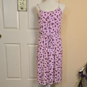 Dip Light Pink Floral Midi Dress